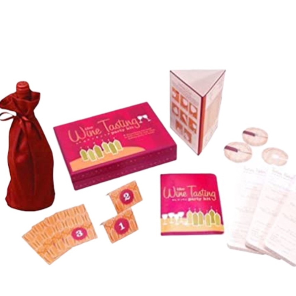 CHRONICLE BOOKS The Wine Tasting Party Kit Pink Box OS NWT